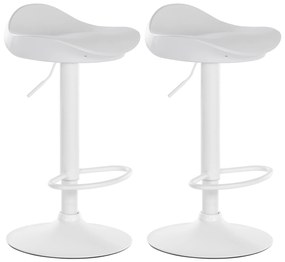 Barová stolička Alisson (SET 2 ks) ~ koženka, biela podnož - Biela