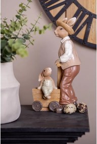 Dekorácia figúrka králik s malým králikom - 12*7*23 cm
