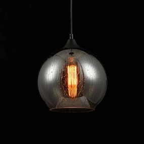 Sklenená závesná lampa Hory dažďový efekt Ø 25 cm