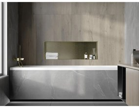 Mexen X-Wall-NR, polička na zapustenie pod obklad bez goliera 90 x 30 cm, zlatá lesklá, 1951903010