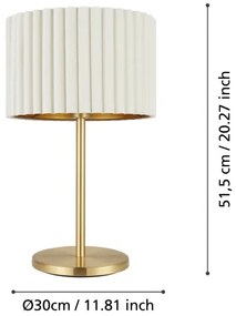 Eglo 39766 - Stolná lampa TAMARESCO 1xE27/40W/230V biela