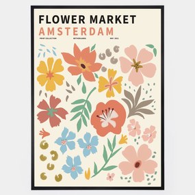 Plagát Flower Market Amsterdam