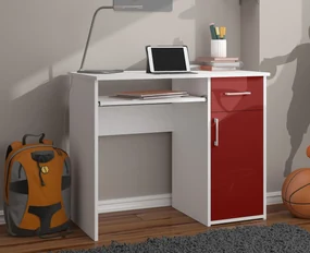 PC stolík Padma (biela + červený lesk). Vlastná spoľahlivá doprava až k Vám domov. 1068909