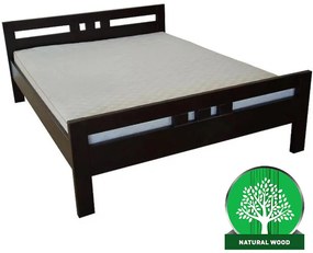Posteľ Prezident 160x200 drevo jelša, farba wenge