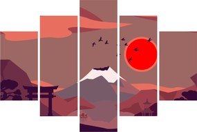 Obraz - Ilustrácie hory Fuji (150x105 cm)