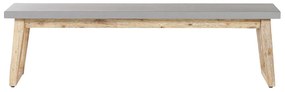 Lavica z betónu a agátového dreva sivá 160 cm ORIA Beliani