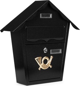 ModernHome Poštová schránka z pozinkovanej ocele - čierna ModernHome