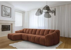 Terakotová rohová pohovka (ľavý roh/s leňoškou) Shell – Miuform