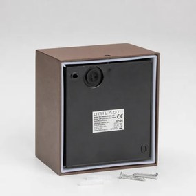 BRILAGI-LED Vonkajšie nástenné svietidlo so senzorom TERNI LED/12W/230V hnedé IP44