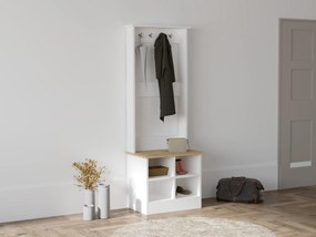 Predsieňová zostava Kotati (dub zafírový + biela) . Akcia -19%. Vlastná spoľahlivá doprava až k Vám domov. 1093874