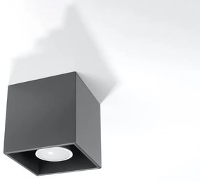 Stropné svietidlo Quad, 1x tmavosivé kovové tienidlo