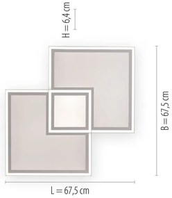Leuchten Direkt 14855-16-LED Stmievateľné stropné svietidlo EDGING LED/51W/230V+DO