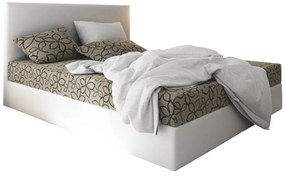 Čalúnená jednolôžková posteľ ELONA 2 - flowers 83/sioux čierna / pravá