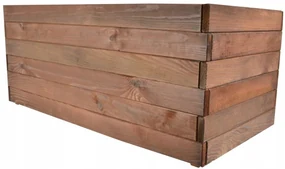 Bestent Drevený kvetináč Hnedý 80x38x33cm