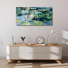 Obraz canvas Abstrakcie vodné lístia