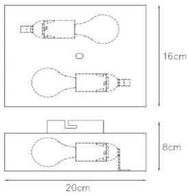 Lucide 12219/02/31 - Nástenné svietidlo OVALIS 2xE14/9W/230V