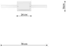 Závesné LED svietidlo Rio 78, 1x LED 50w, 3000k, g