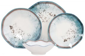 Porcelánová sada 24 ks talířů Abstract I bílá/modrá