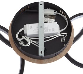 Moderné stropné svietidlo drevo vrátane LED 3-stupňové stmievateľné 3-svetlá - Rondas