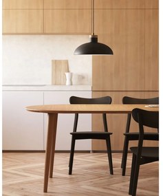 Okrúhly rozkladací jedálenský stôl v dekore duba v prírodnej farbe ø 90 cm Oqui – Kave Home