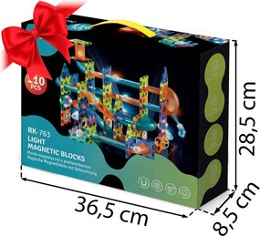 Vzdelávacie stavebné magnetické bloky s osvetlením RK-763 Ricokids 110 ks