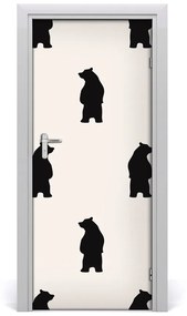 Samolepiace fototapety na dvere medvieďatá 75x205 cm