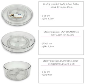 Otočný organizér LAZY SUSAN Rotho - nízky 3,2 cm / pr. 29 cm