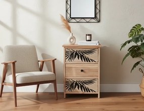 Komoda ZOFIA s 3 zásuvkami – boho dizajn, 40 x 29 x 58 cm