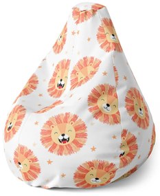 Sablio Sedací vak Pear Levíčatá - 70 x 95 x 15 cm