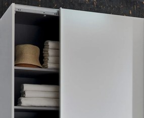 Šatníková skriňa Coburg, 180 cm, biela/dub artisan