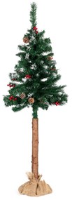 MULTISTORE Vianočný stromček na kmeni 160cm -umelé šišky a ozdoby