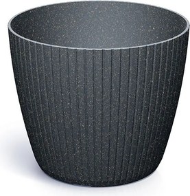 Kvetináč LAMIE ECOWOOD antracitový