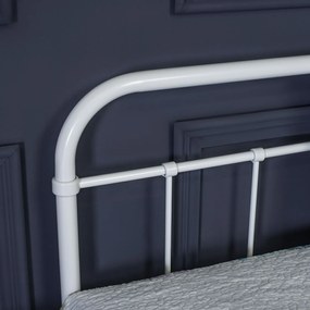 Kovová dvoulůžková postel Pablo 120x200 bílá