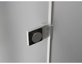 Mexen Lunar-B, výklopný sprchový kút ľavý 100 x 70 cm, 8mm číre sklo, oceľový profil, 832-100-070-97-00-L