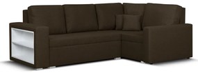 Rozkládací rohová sedací souprava MODO4 Hnědá