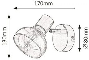 Rabalux HOLLY nastenné svietidlo max. 1x40W | E14 | IP20 - chróm
