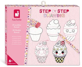 Janod Step by step Kreatívna sada Kreslenie krok za krokom Kawai od 6 rokov