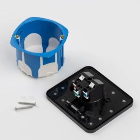 Brilagi - Vonkajšia zapustená obdĺžniková podlahová zásuvka IP55 čierna