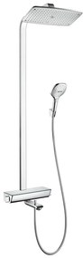 Hansgrohe Raindance Select E, Showerpipe 360 1jet s vaňovým termostatom, biela/chrómová, HAN-27113400