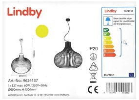 Lindby - Luster na lanku FRANCES 1xE27/60W/230V