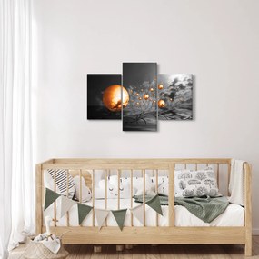Obraz oranžových abstraktných gulí (90x60 cm)