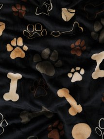 Obliečky mikroplyš Exclusive – Psie labky čierne