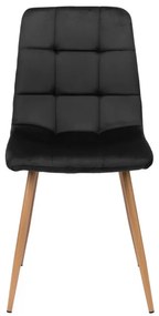 Jedálenská stolička MONTANA zamatová, čierna