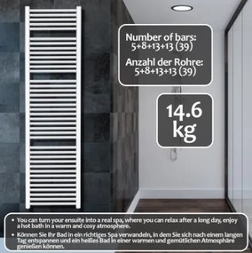 Aquamarin vertikálny kúpeľňový radiátor JG80515