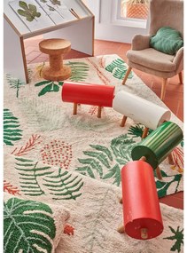 Prateľný ručne tkaný bavlnený detský koberec 170x240 cm Botanic Plants – Lorena Canals