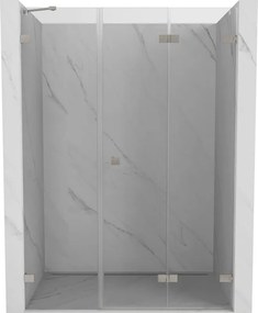 Mexen Lunar-F, pravé sklápacie sprchové dvere 110 cm, 8mm číre sklo, oceľový profil, 836S-110-050-97-00-P