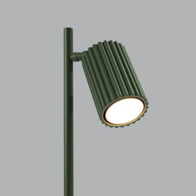 Stolná lampa Karbon, 1x olivovo zelené kovové tienidlo