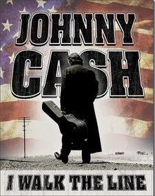 Plechová ceduľa Johnny Cash - Walk the Line