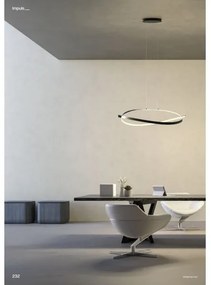 Redo 01-3617 - LED stmievateľný luster na lanku IMPULS LED/38W/230V čierna