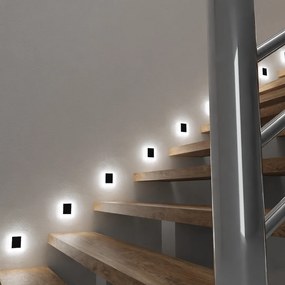 Schodiskové LED svietidlo Capri, 1x LED 0,6w, 4000k, b